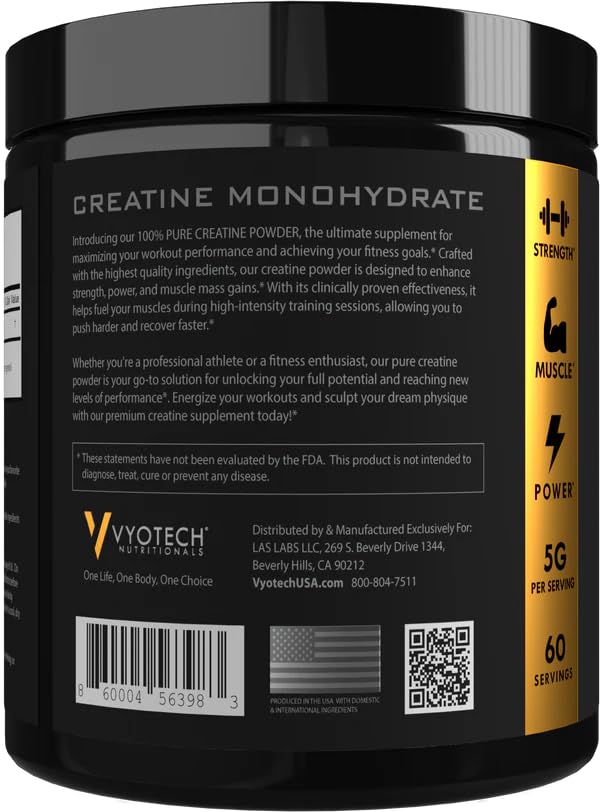 Vyotech Pure Creatine Monohydrate Powder - 60 Servings - image 2