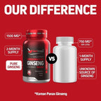Herbtonics Korean Red Panax Ginseng 1500mg for Energy - 120 Vegan Capsules - image 9