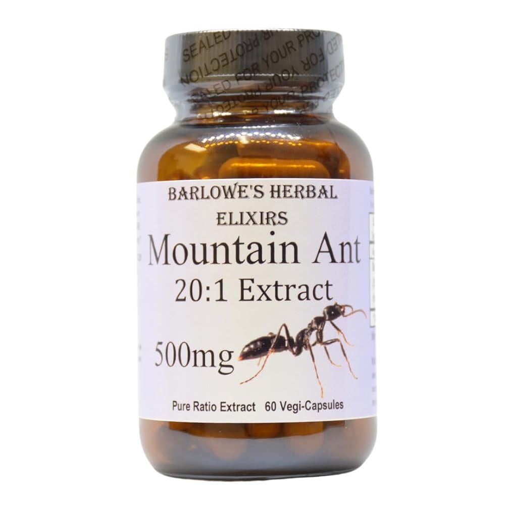 Barlowe's Herbal Elixirs Mountain Ant Extract 500 mg - 60 Vegetarian Capsules