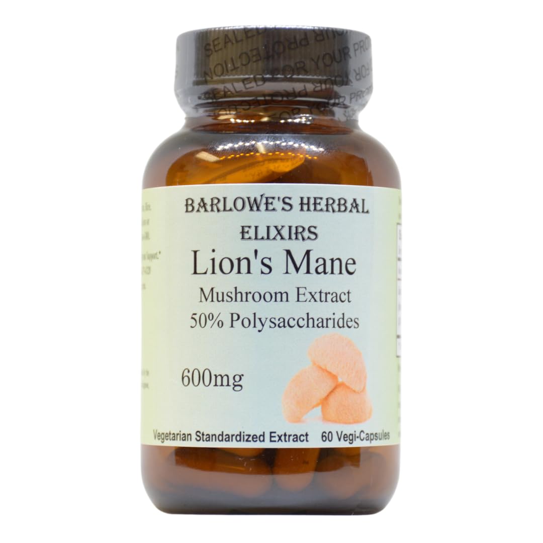 Barlowe's Herbal Elixirs Lion's Mane Mushroom Extract for Cognition