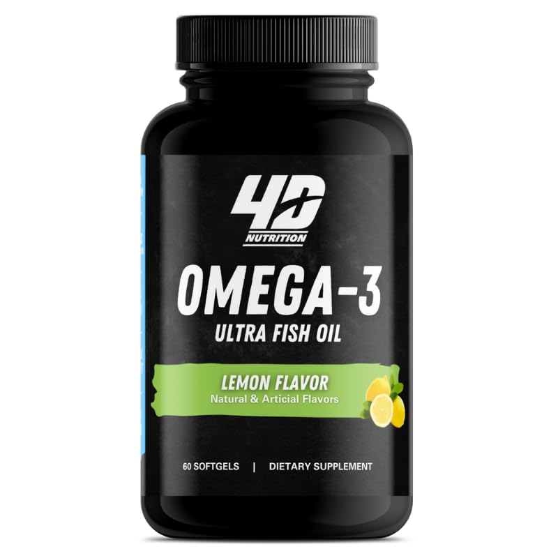 4D NUTRITION Omega-3 Fish Oil with EPA & DHA - 60 Softgels