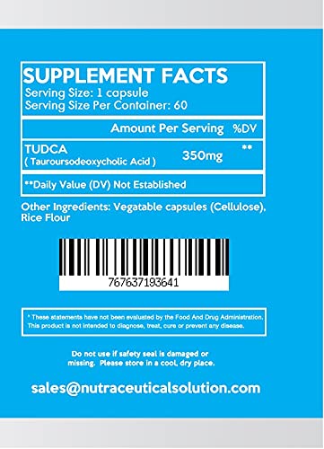 Nutraceutical Solution TUDCA 350mg - 60 Capsules - image 3