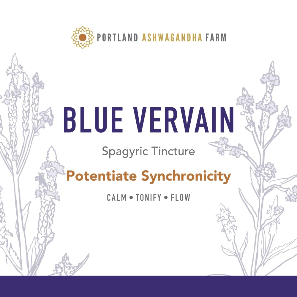 Portland Ashwagandha Farm Blue Vervain Spagyric Tincture - 2 Fl Oz - image 2