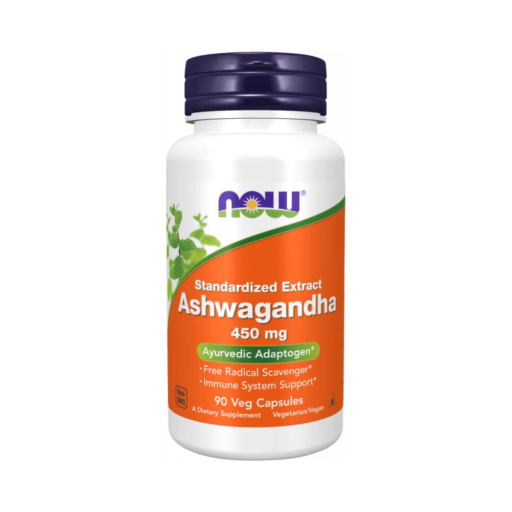 NOW Foods Ashwagandha Extract 450mg - 90 Vegetarian Capsules