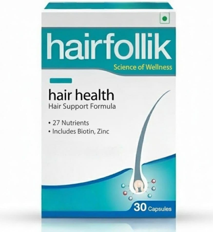 Generic Hairfollic Hair Supplements for Men with 27 Bionutrients - 30 Tablets