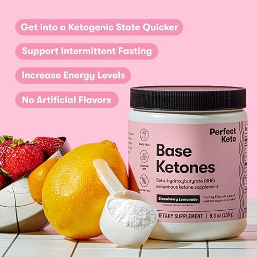 Perfect Keto Exogenous Ketones Powder Strawberry Lemonade - 8.3 oz - image 8