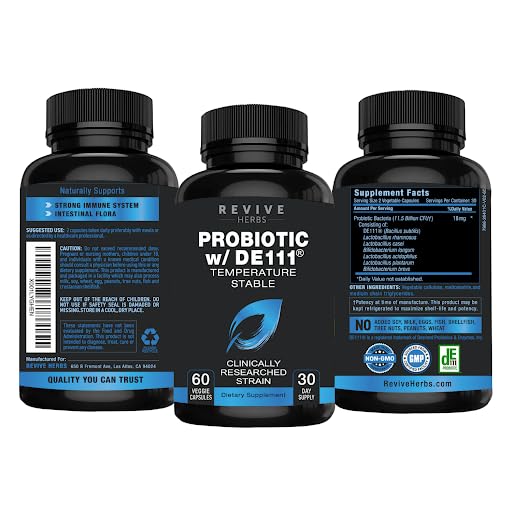 Revive Herbs Advanced Probiotic DE111 Strain - 60 Vegetable Capsules - image 5