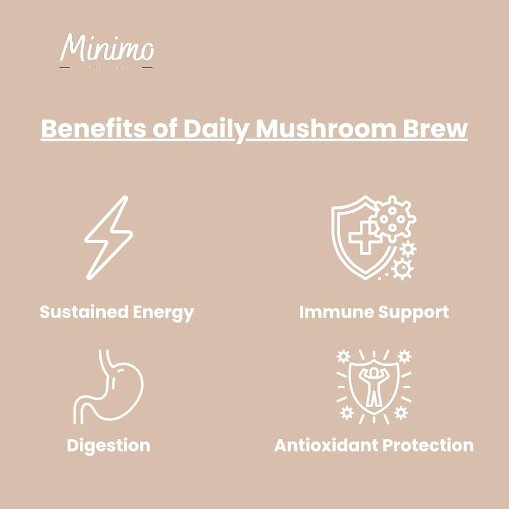 Minimo Nutrition Organic Mushroom Blend Powder for Energy & Immunity - image 4