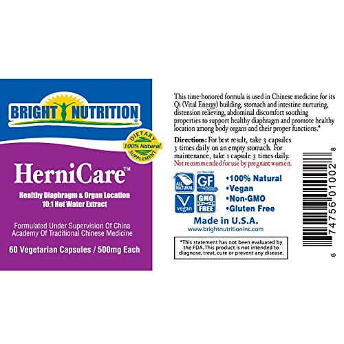Bright Nutrition HerniCare Herbal Supplement - 120 Vegetarian Capsules - image 2