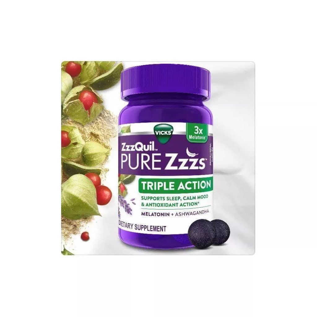 ZzzQuil Pure Zzzs Triple Action Melatonin Sleep Gummies - 42 Count - image 4