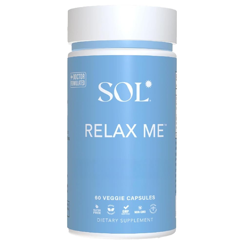 Sol Nutrition Relax Me Capsules for Stress Relief - 60 Count