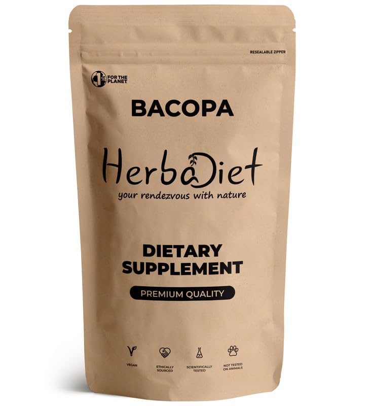 Herbadiet Bacopa Monnieri Extract Powder 50% Bacosides - 1.76 oz