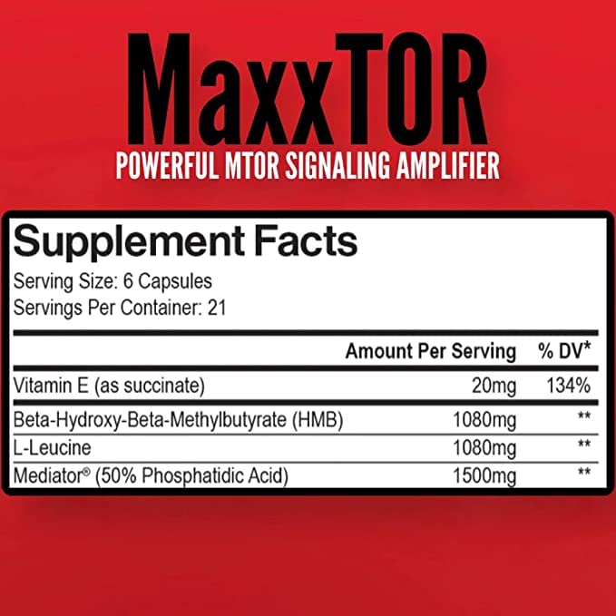 Max Muscle MaxxTOR Muscle Amplifier with Phosphatidic Acid - 126 Capsules - image 2