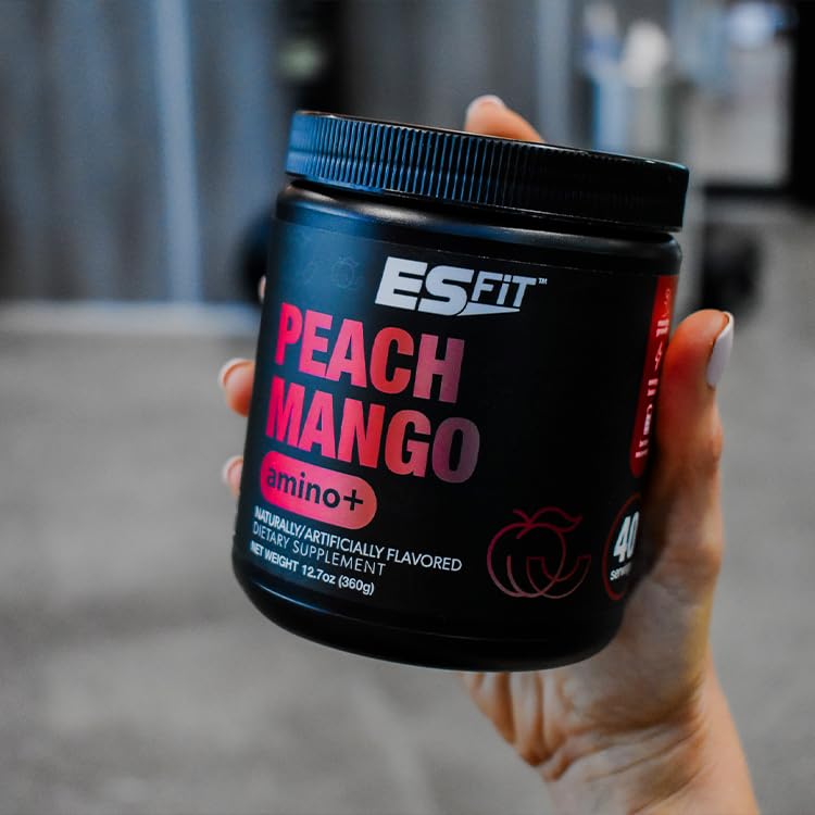 ES FIT Amino+ Powder - Pre and Post Workout with Caffeine + Green Tea