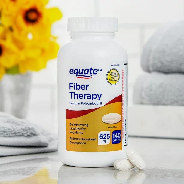 ikj Fiber Therapy Calcium Polycarbophil Caplets 625 mg - 140 Count - image 2