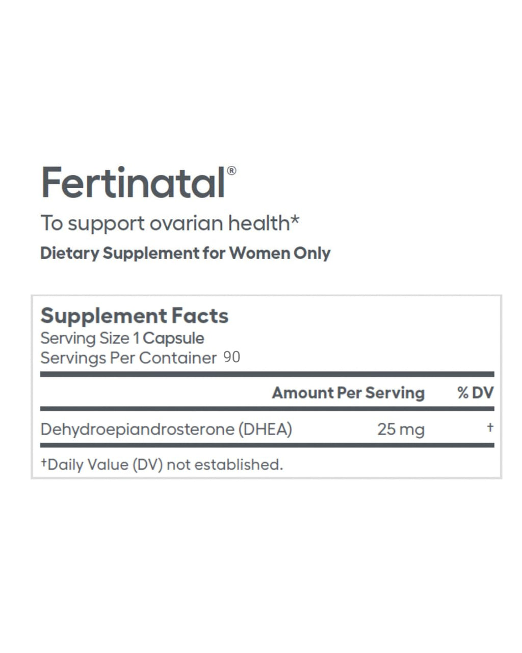 Fertinatal Micronized DHEA 25mg Fertility Supplement - 84 Capsules - image 2