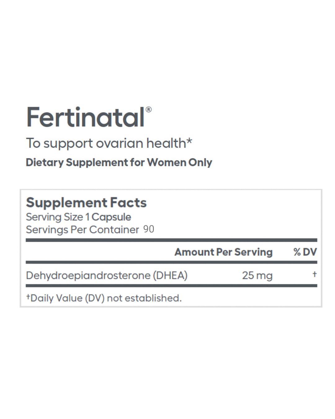 Fertinatal Micronized DHEA 25mg Fertility Supplement - 84 Capsules - image 2