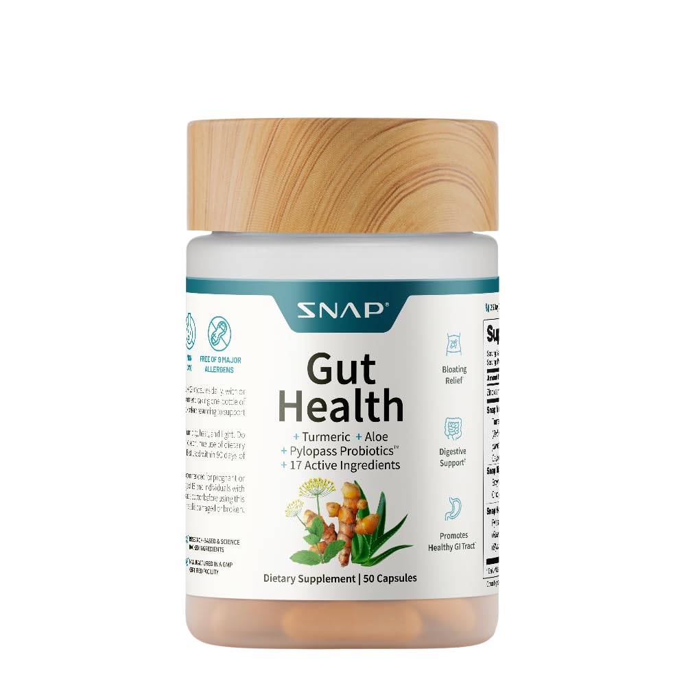 Snap Supplements Gut Health Lipase Supplement - 50 Capsules