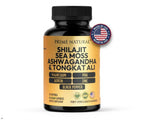 PRIME NATURAL Shilajit 1000mg with Ashwagandha & Tongkat Ali - 60 Capsules - image 2