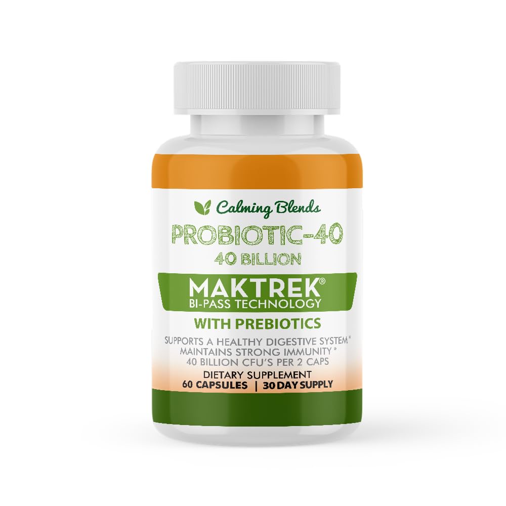 CALMING BLENDS Probiotic 40 Billion CFU - 60 Vegetable Capsules