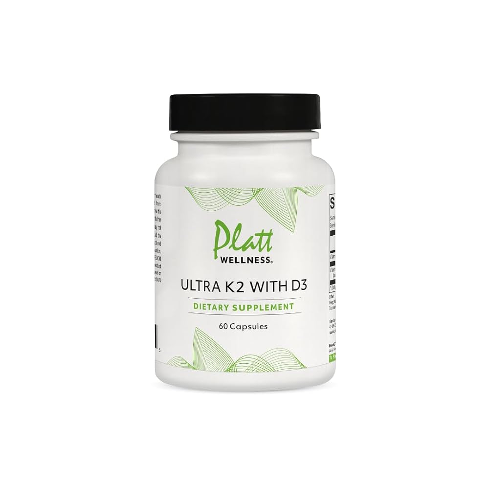 Platt Wellness Ultra K2 with D3 Vitamin K2 & D3 - 60 Capsules