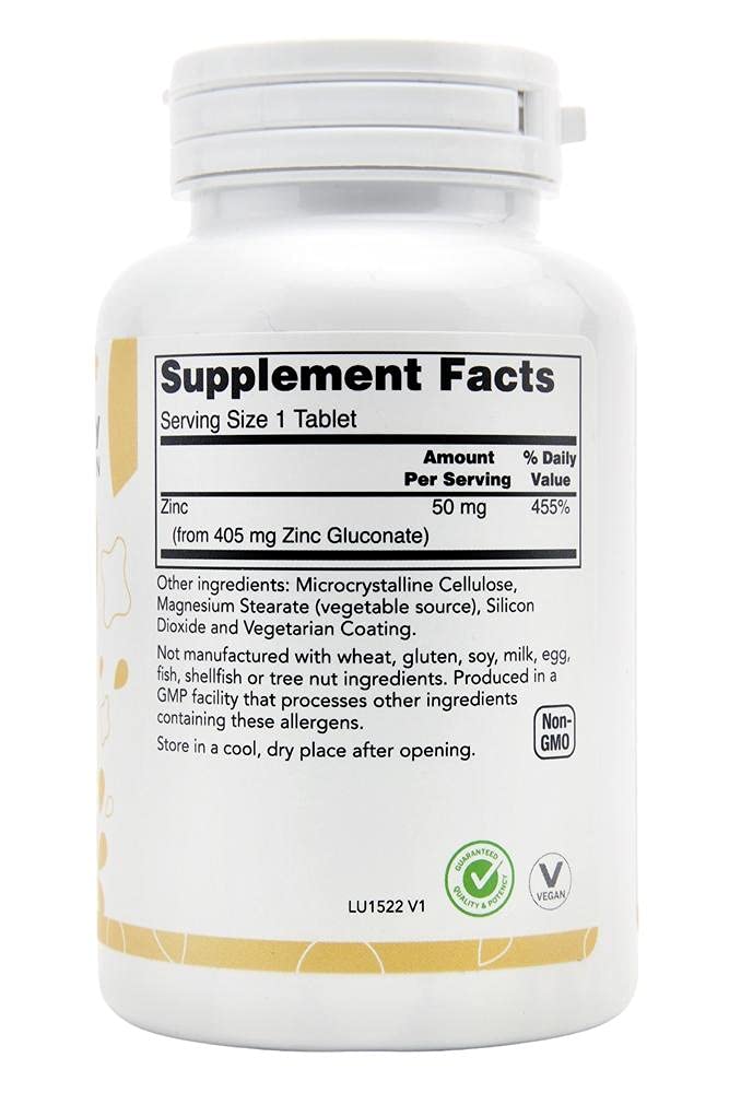 Lucky Vitamin Zinc Gluconate 50 mg - 250 Tablets - image 2