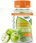 Health Supplied Sour Apple Flavored Vitamin C Gummies Mega Dose