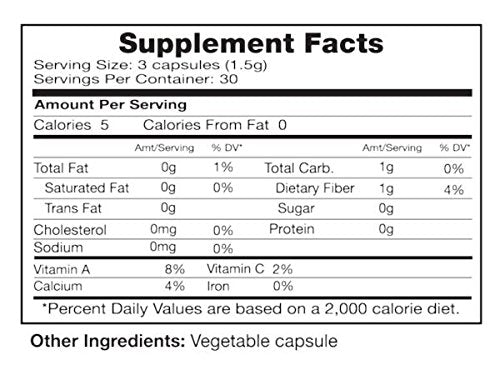Seagate Products Freeze-Dried Nopal Cactus Supplements 500 mg Capsules