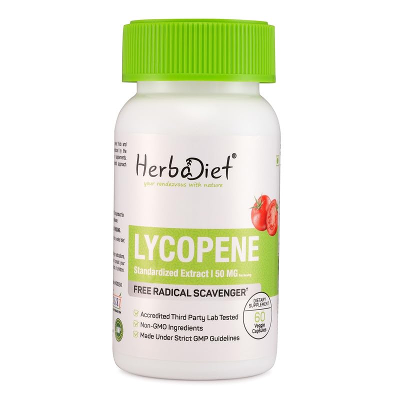 Herbadiet Lycopene 50mg Antioxidant Capsules - 120 Capsules
