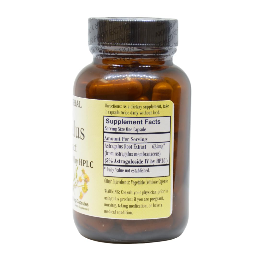 Barlowe's Herbal Elixirs Astragalus 625mg - 60 Capsules - image 2