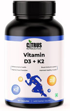 Generic Vitamin D3 with K2 MK-7 Supplement - 60 Vegetarian Capsules