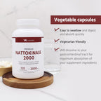 ML Naturals Nattokinase 2000 120 Vegetarian Capsules