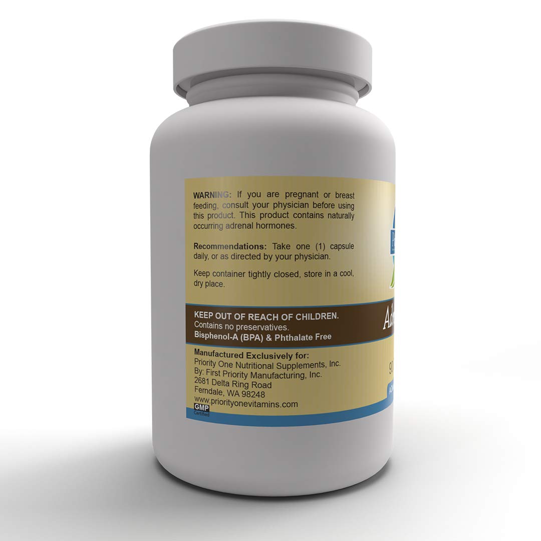 Priority One Adrenal 250mg Adrenal Support - 90 Capsules - image 5