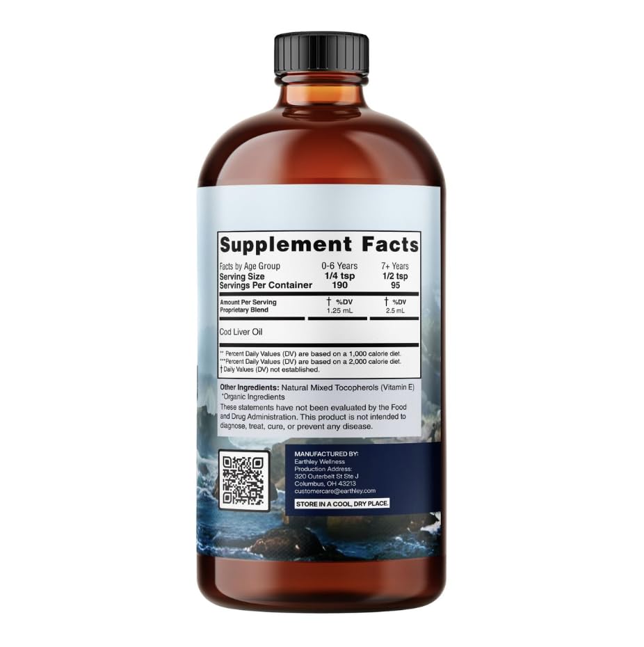 Earthley Wellness Cod Liver Oil - 8 Fl Oz - image 3