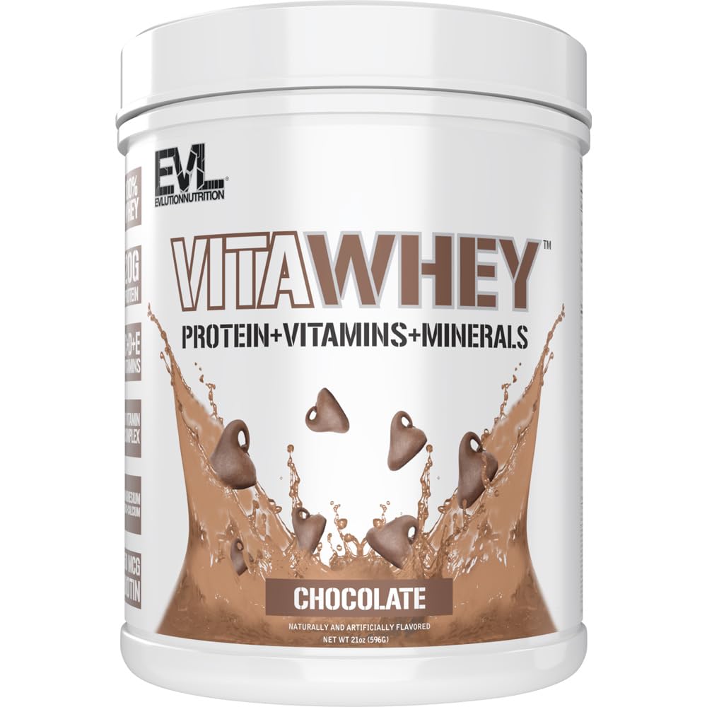 Evlution EVL VitaWhey 100% Whey Protein Powder - 20 Servings