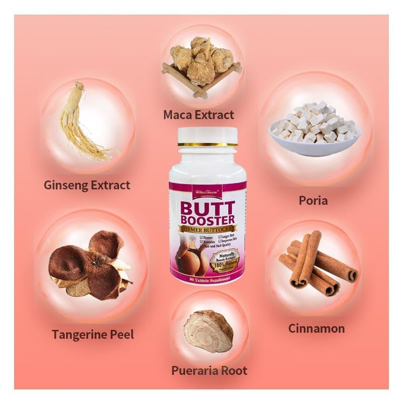HUIMAMDO Butt Enhancement Herbal Tablets with Maca Root - 60 Tablets - image 5