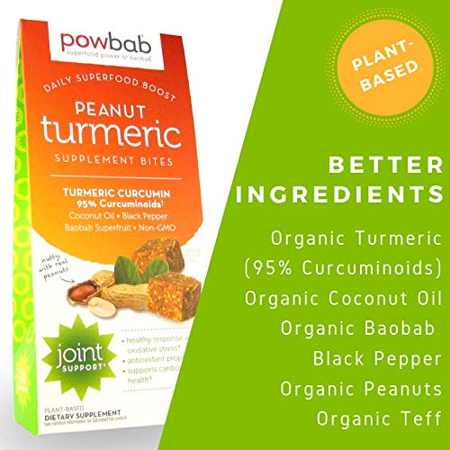 powbab Peanut Turmeric Bites Organic Curcumin - image 4