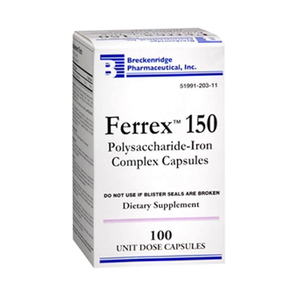 Olly PBC Breckenridge FERREX 150 Polysaccharide-Iron Complex - 100 Capsules
