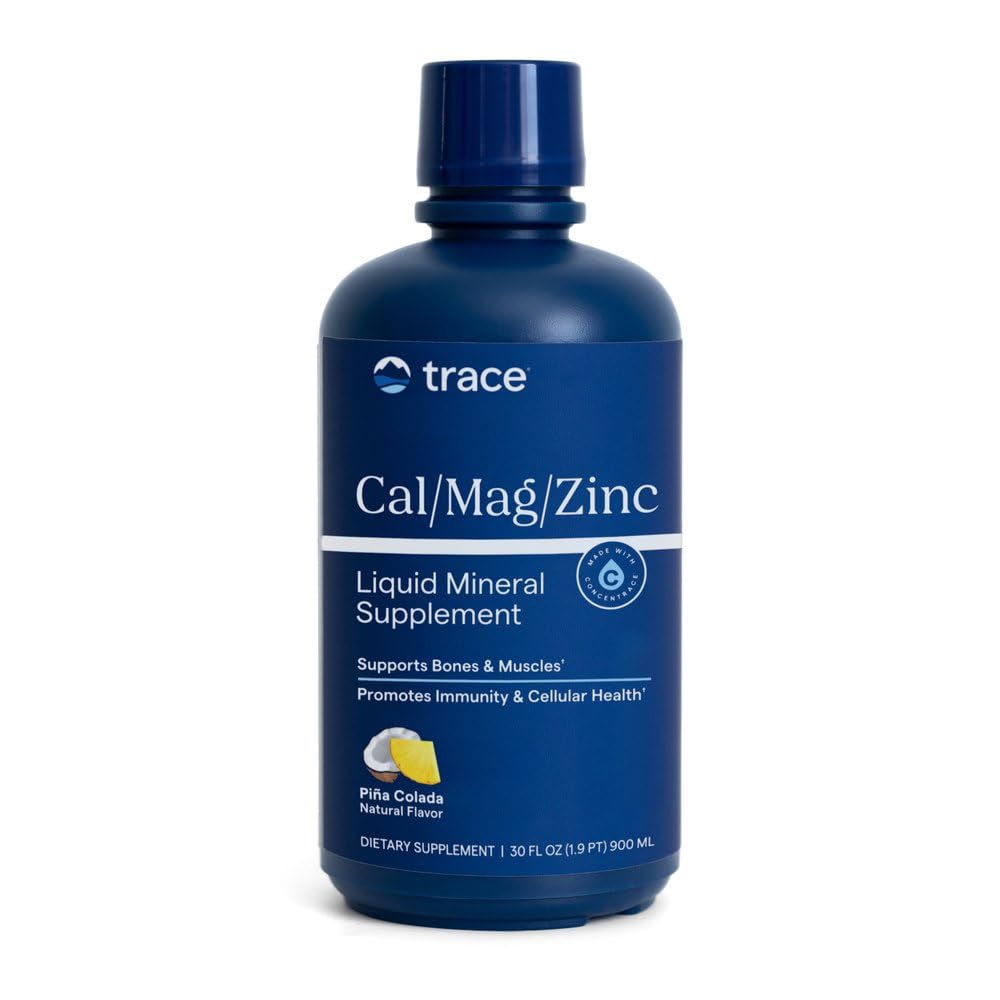 Trace Minerals Liquid Cal Mag Zinc with Vitamin D3 - 32 fl oz