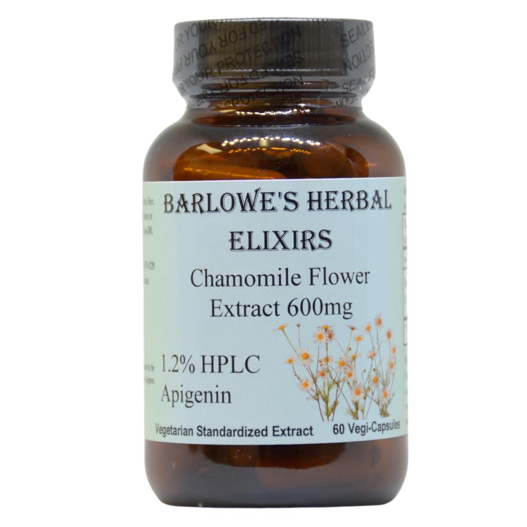 Barlowe's Herbal Elixirs Chamomile Flower Extract - 60 Capsules