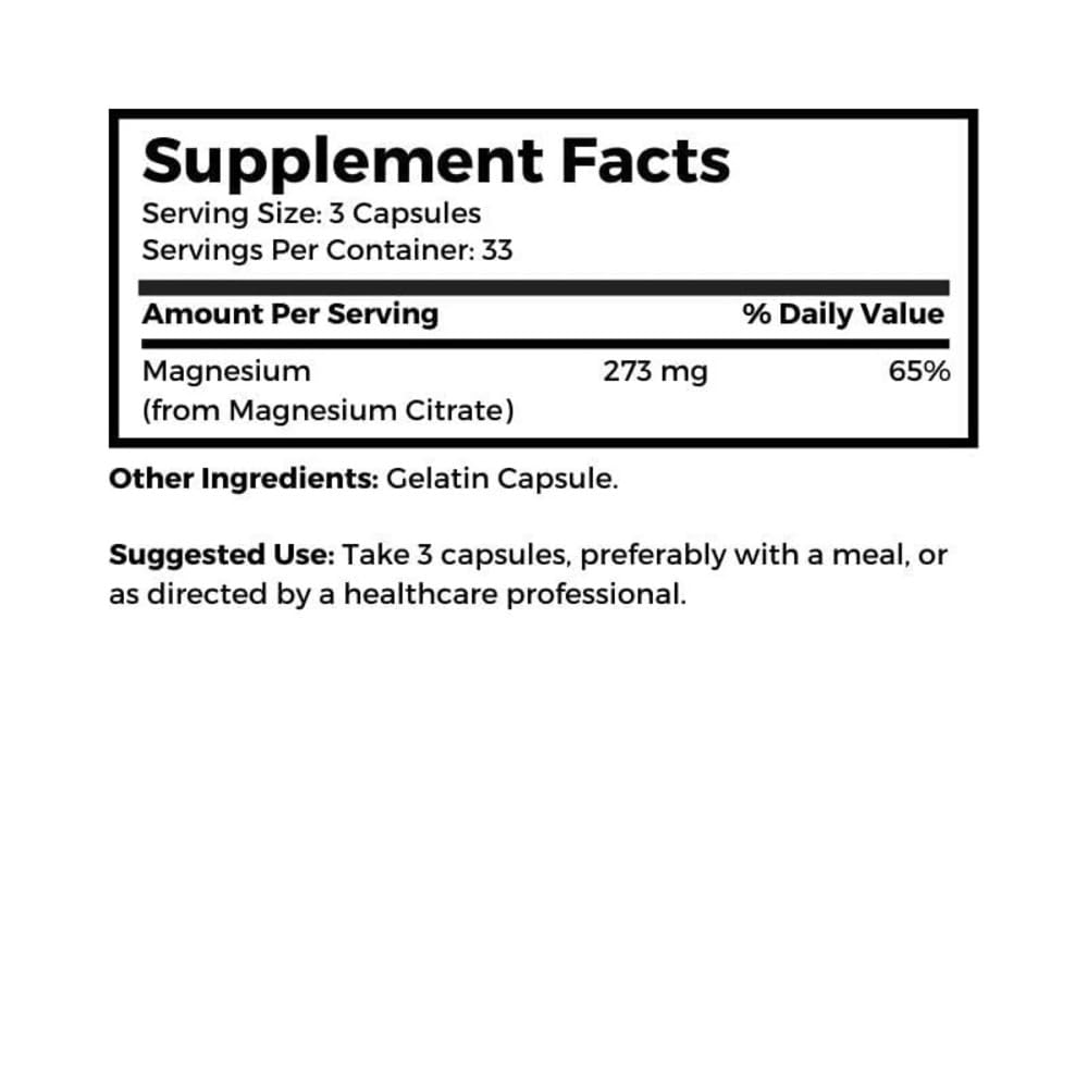 Dr Clark Magnesium Citrate 91 mg - 100 Capsules - image 3