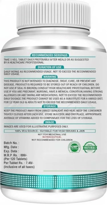 Vitamin D3 600 IU + Vitamin K2 MK-7 Bone & Muscle Support - 120 Tablets - image 2