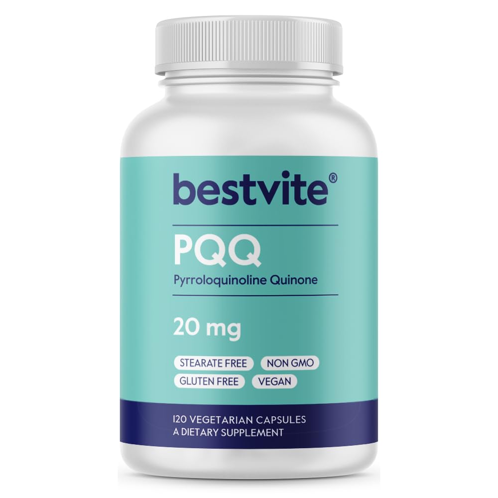 BESTVITE PQQ 20mg Pyrroloquinoline Quinone - 120 Vegetarian Capsules