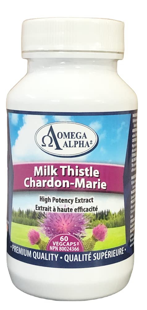 Omega Alpha Milk Thistle Standardized Extract - 60 Vegetarian Capsules