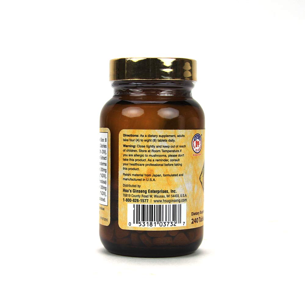 Hsu's Ginseng Immu-Reishi - 240 Count - image 4