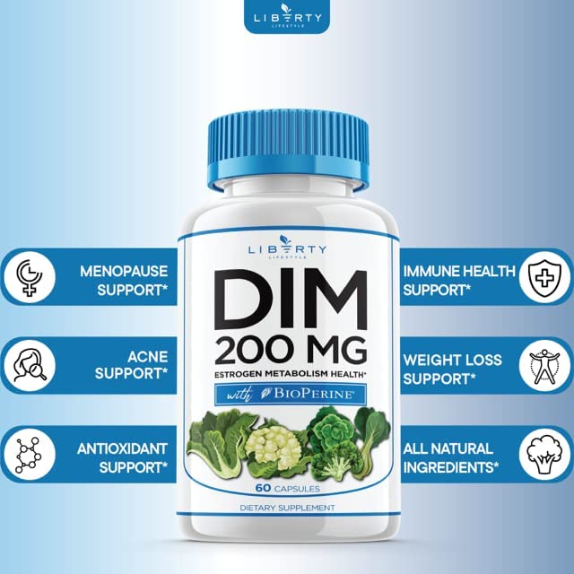 Liberty Lifestyle DIM Supplement 200mg - 120 Capsules - image 4
