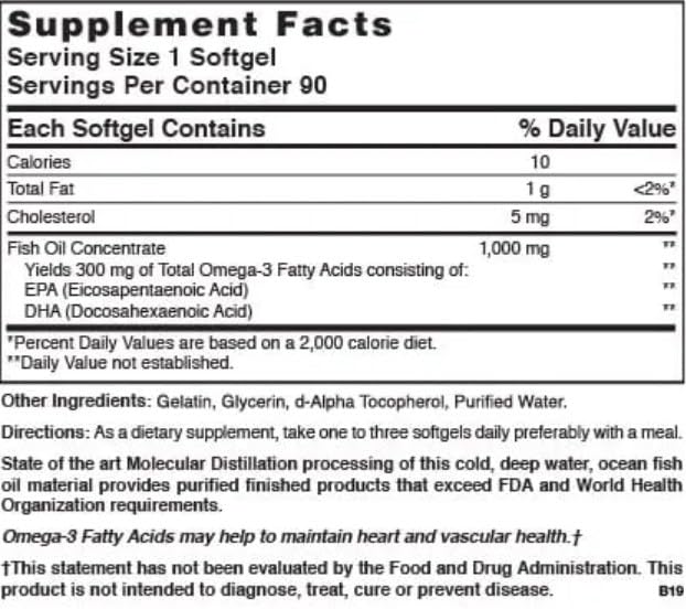 Nature's Blend Omega-3 Fish Oil 1000 mg - 90 Softgels - image 4