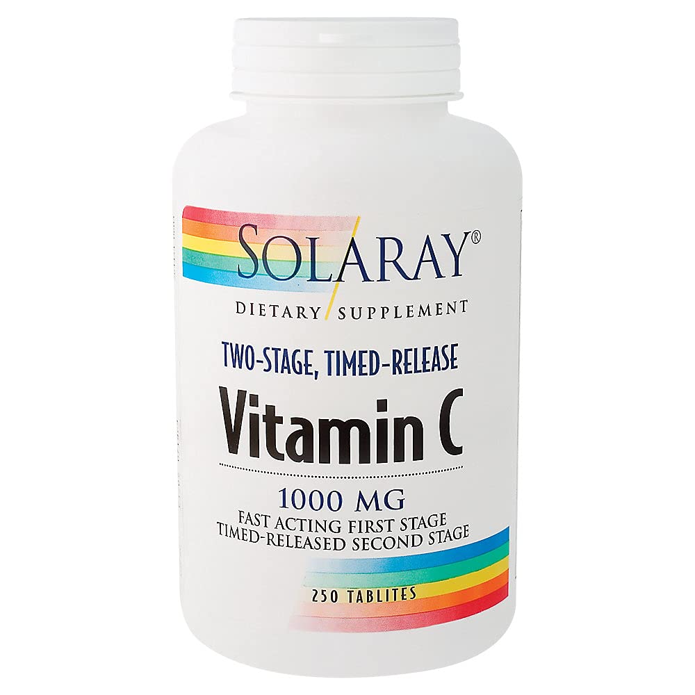 Solaray Vitamin C 1000 mg Two Stage Timed Release - 250 Tablets