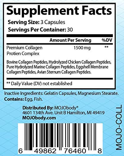 MOJObody Multi Collagen Capsules Ultra Complex Types I-X - 90 Capsules - image 6