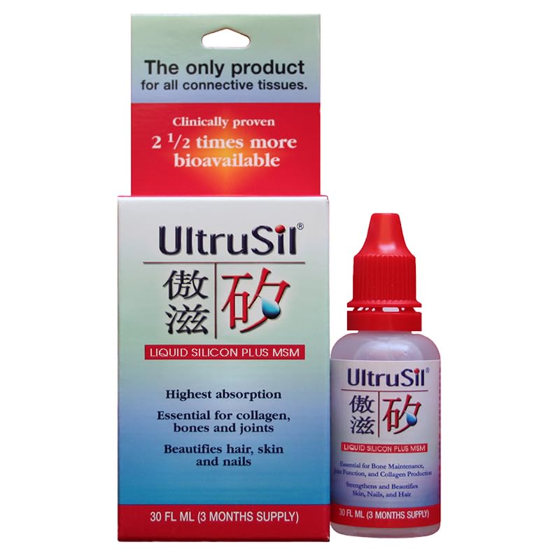 Ultru UltruSil Bioactive Silicon Plus MSM Liquid - 3 Bottles - image 2
